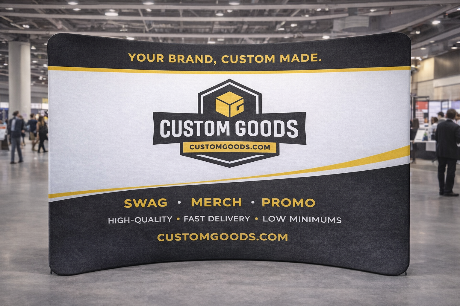 8 ft Curved Tension Fabric Display - 96″ x 89″ - Image 3