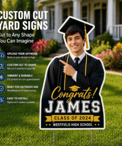 Graduation Yard Signs with Photo Cutout