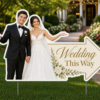 Wedding Yard Signs with Photo Cutout