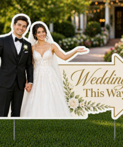 Wedding Yard Signs with Photo Cutout