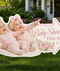 Baby Shower Yard Signs with Photo Cutout