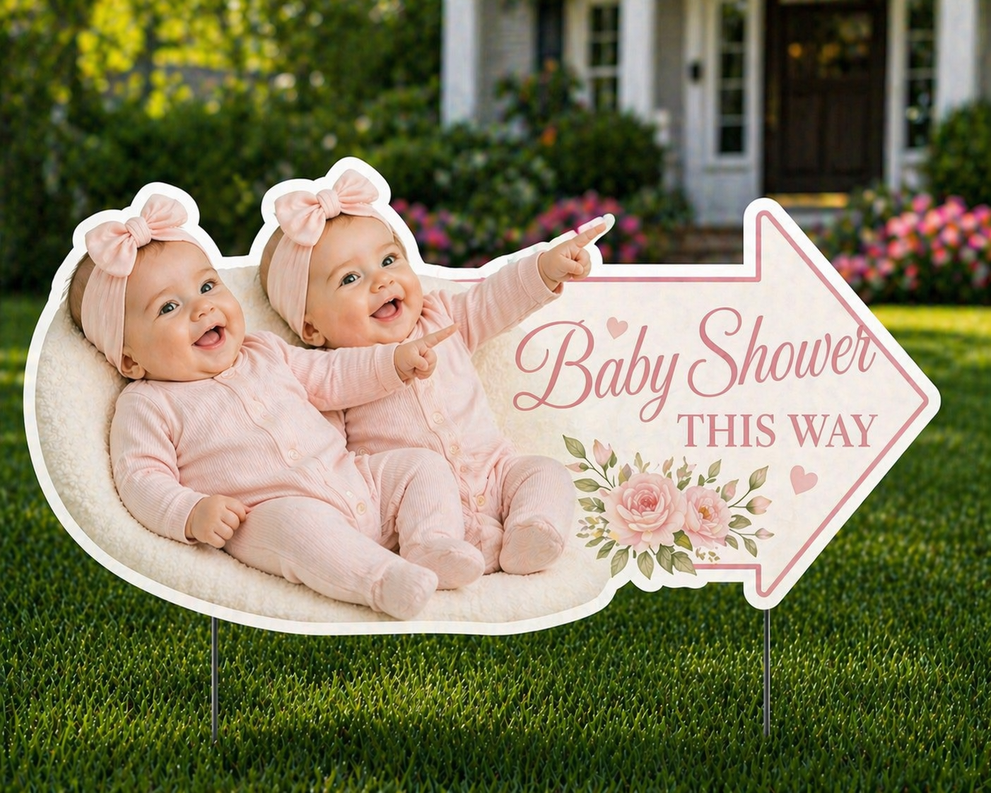 Baby Shower Yard Signs with Photo Cutout