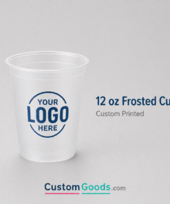 Custom Frosted Plastic Cups 12 oz – 1-Color Printing