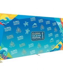 20 ft Fabric Stretch Display Backdrop – Step & Repeat, Trade Show, Pillowcase Graphic, Easy Setup