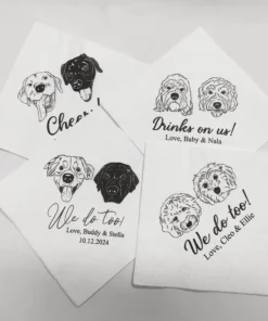 Custom Pet Wedding Napkins