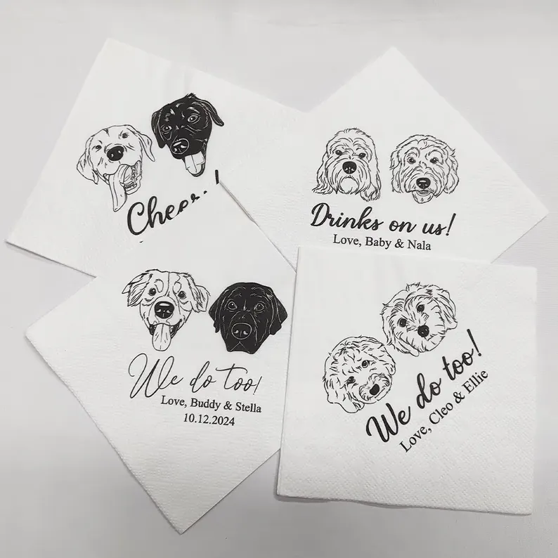 Custom Pet Wedding Napkins