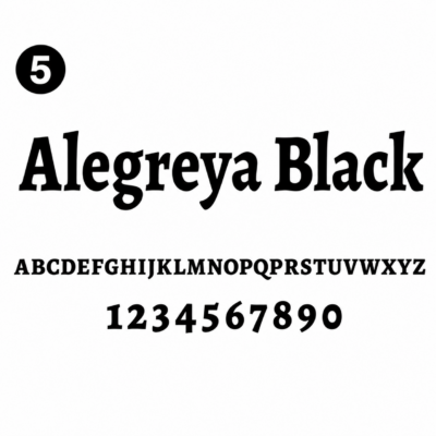 5. Alegreya Black