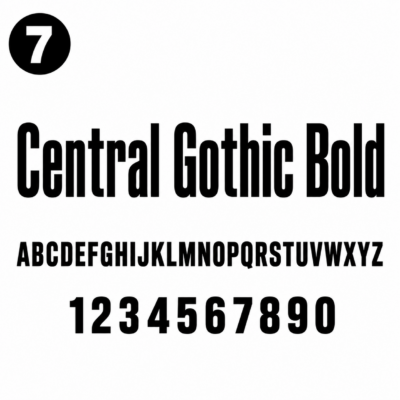 7. Central Gothic Bold