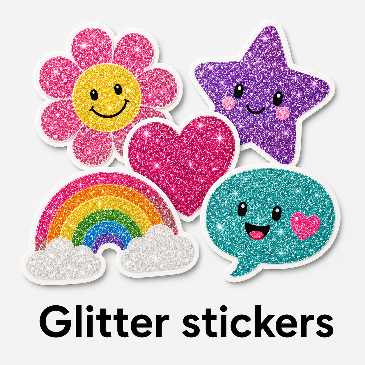 Glitter stickers