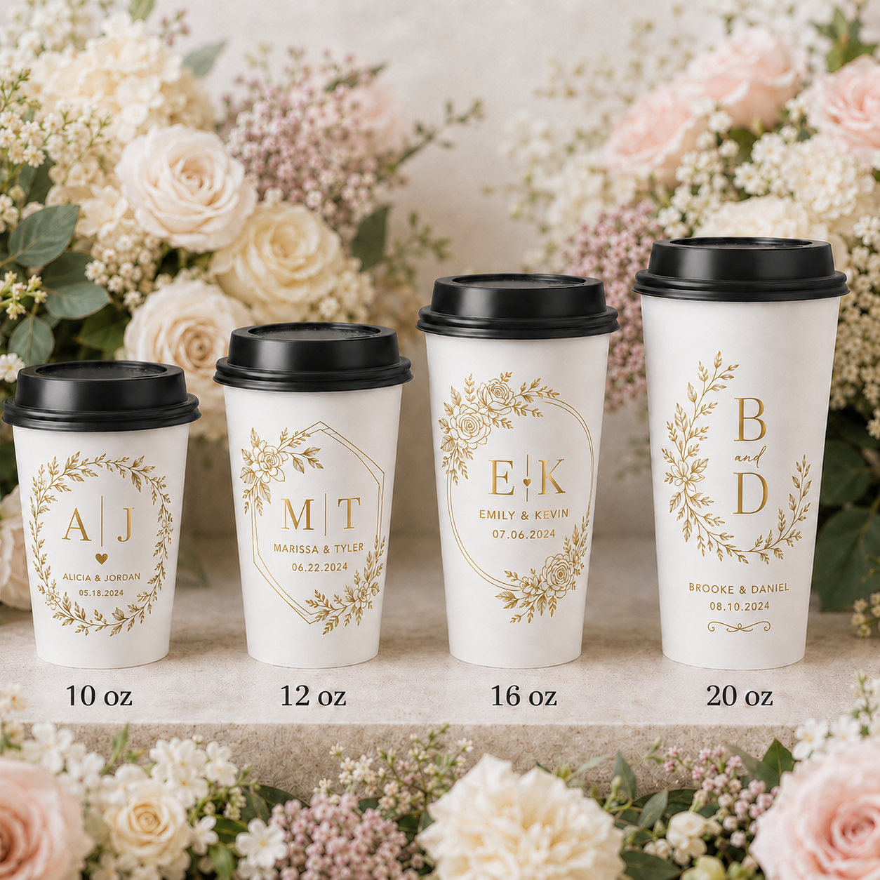 Custom Paper Cups – 1-Color Metallic Printing