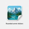 Rounded corner stickers