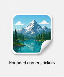 Rounded corner stickers