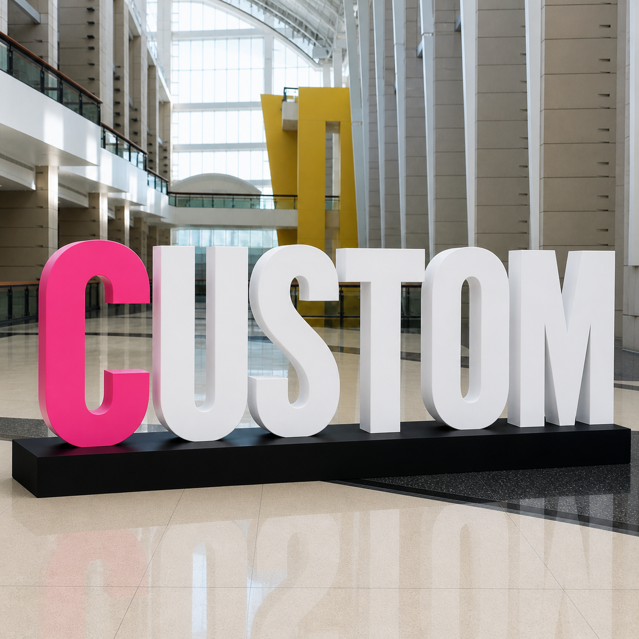 4" Custom Giant Letters – Indoor Freestanding Display