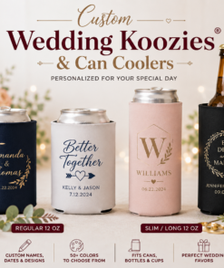 Custom Wedding Koozies & Can Coolers