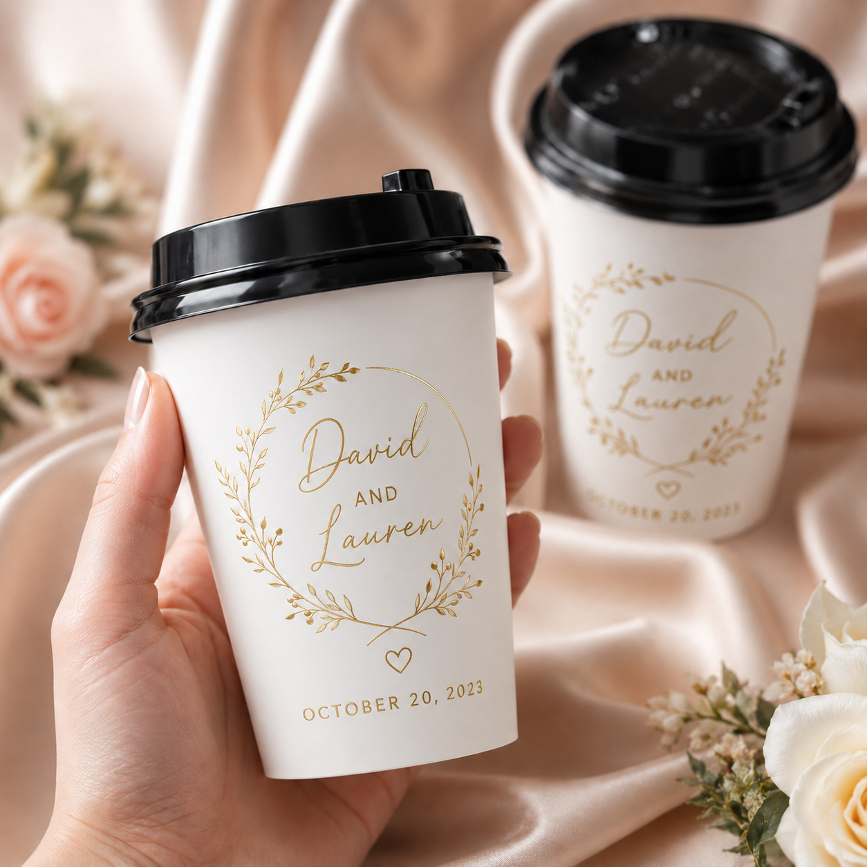 Custom Paper Cups – 1-Color Metallic Printing - Image 2